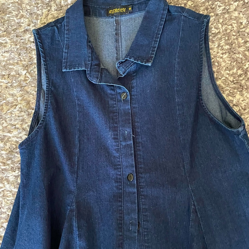 Reborn a-line denim dress